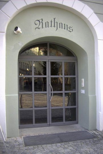 Eingangstüre zweiflügelig mit Isolierglasscheiben